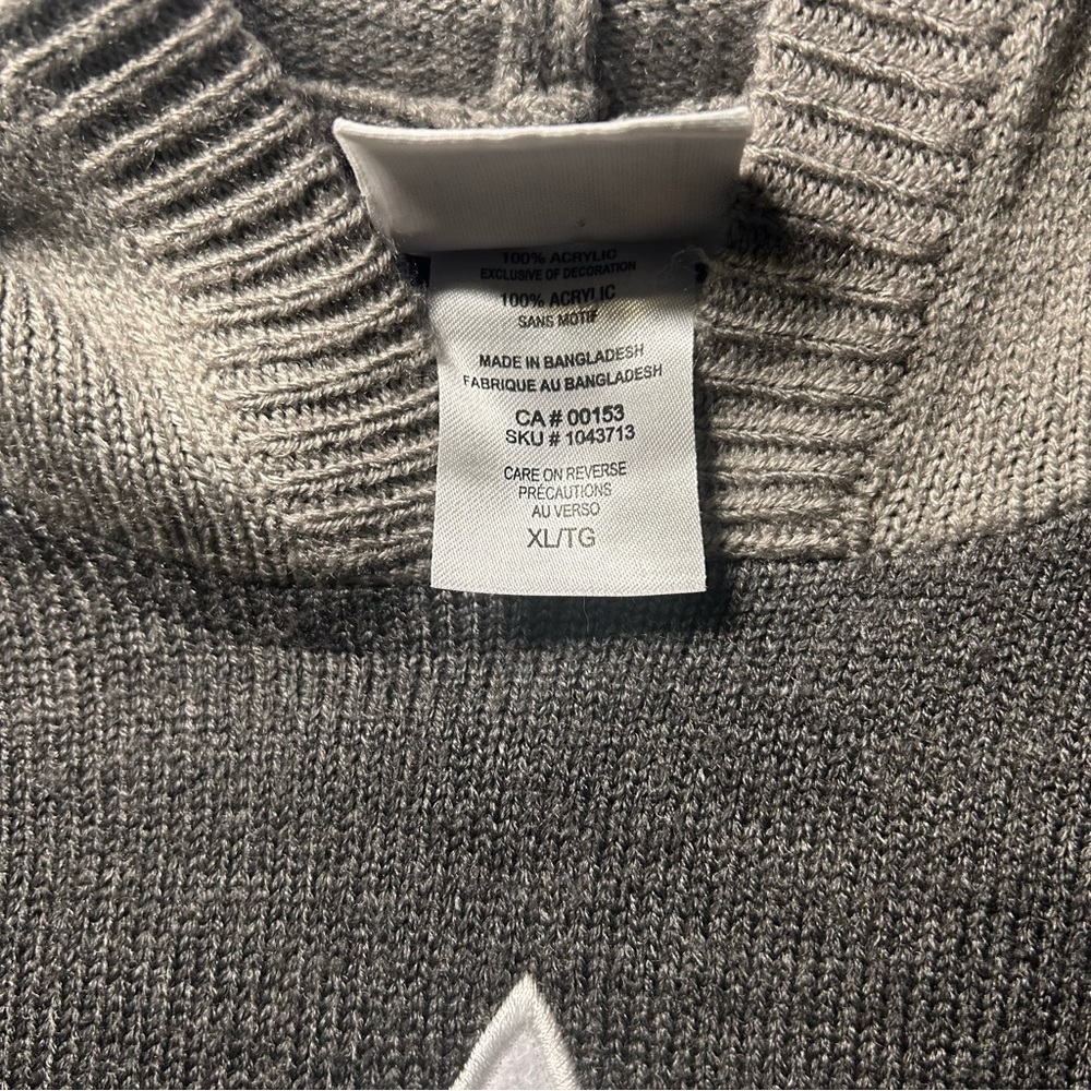 NHL Toronto Maple Leafs Gray knitted hoodie sweater XL - Picture 9 of 12